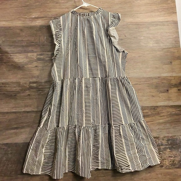 Time and Tru Black and Tan Striped Dress - Picture 11 of 12